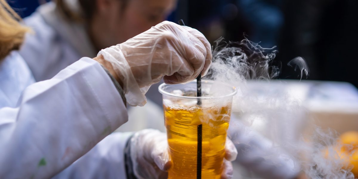 Multicolored alcoholic and non-alcoholic cocktails with straws